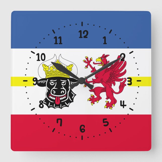 Bandera del reloj de pared de la Plaza de Mecklemb (Anverso)