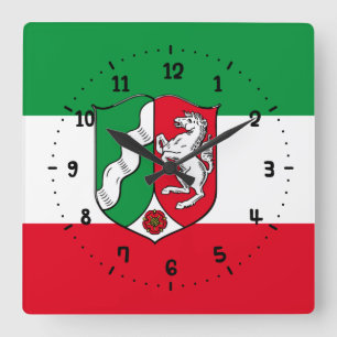 Bandera del reloj de pared de la plaza Westfalia d