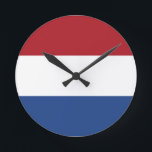 Bandera del reloj de pared de los Países Bajos<br><div class="desc">Bandera del reloj de pared de los Países Bajos</div>