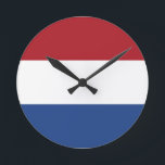 Bandera del reloj de pared de los Países Bajos<br><div class="desc">Bandera del reloj de pared de los Países Bajos</div>