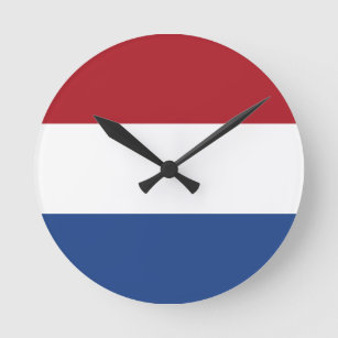 Bandera del reloj de pared de los Países Bajos