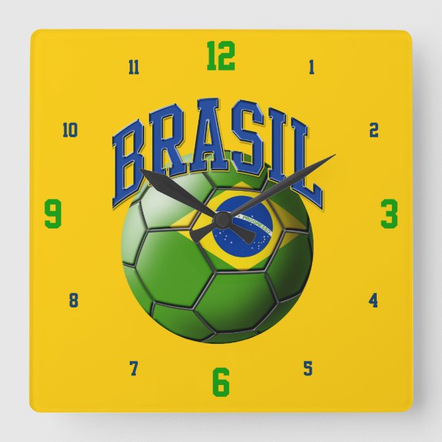 Bandera del Reloj de pelota de fútbol de Brasil (Anverso)