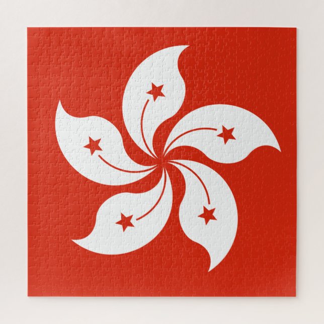 Bandera del rompecabezas de Hong Kong (Vertical)