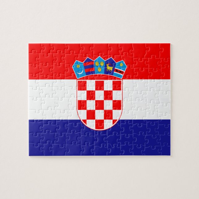 Bandera del rompecabezas de la foto de Croacia (Horizontal)