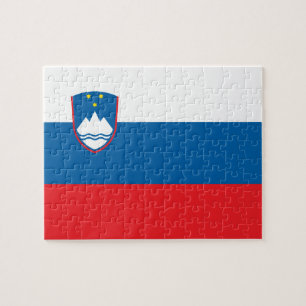 Bandera del rompecabezas de la foto de Eslovenia
