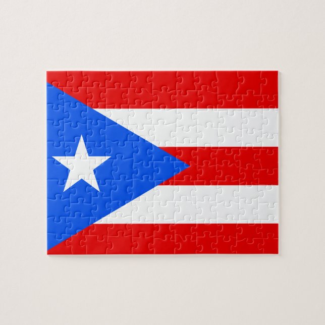 Bandera del rompecabezas de Puerto Rico (Horizontal)