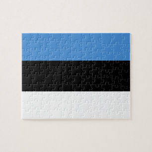 Bandera del rompecabezas fotográfico de Estonia