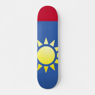 Bandera del Skateboard amarillo del Sol de Taiwán