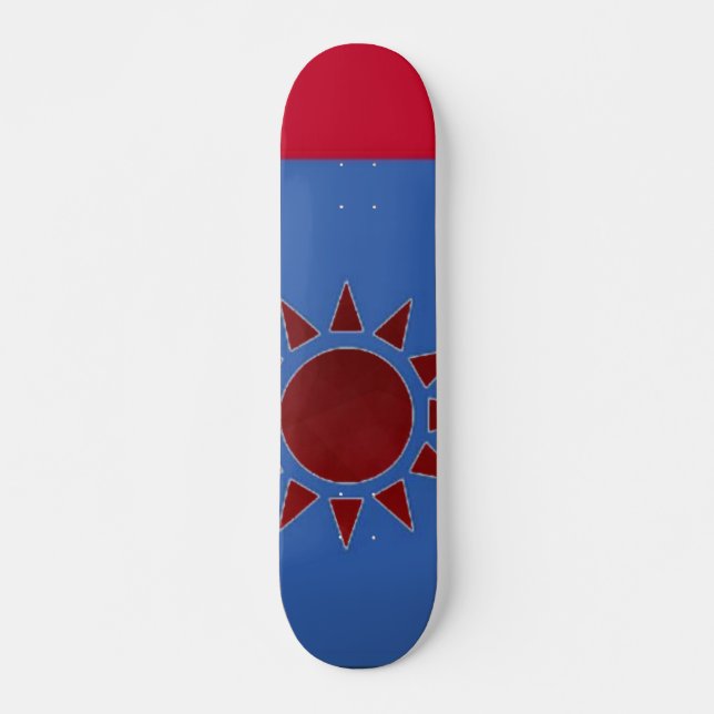Bandera del Skateboard Red Sun de Taiwán (Anverso )