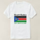 Bandera del sur de Sudán + Mapa + Camiseta del (Diseño del anverso)