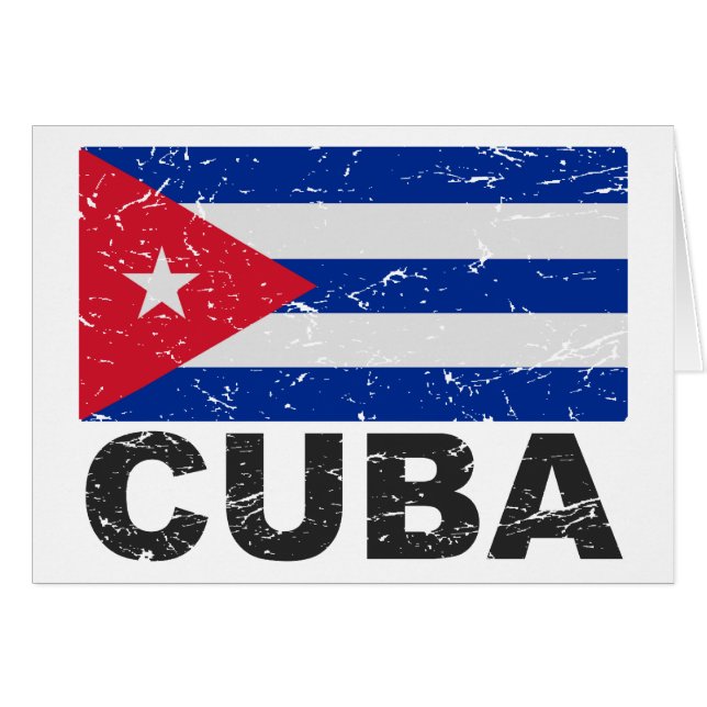 Bandera del vintage de Cuba (Anverso (Horizontal))