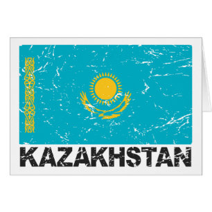 Bandera del vintage de Kazajistán