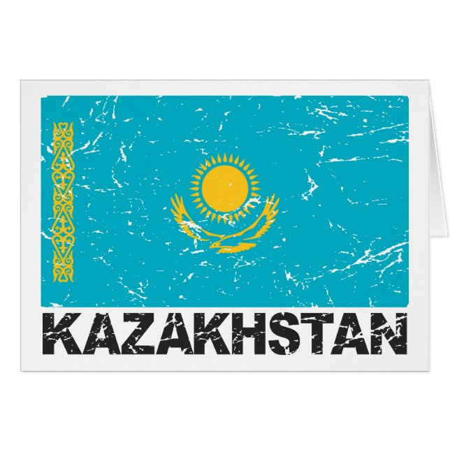 Bandera del vintage de Kazajistán (Anverso (Horizontal))