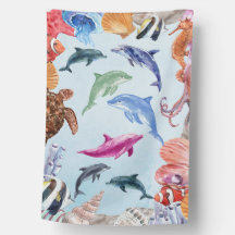 Bandera delfín acuarela