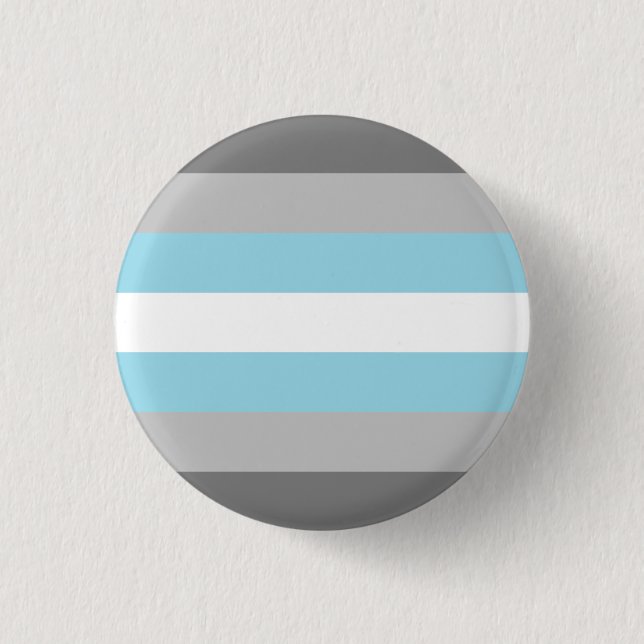 Bandera Demihombre LGBT Botón (Anverso)