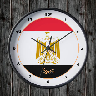 Bandera egipcia, reloj egipcio de moda/diseño de m