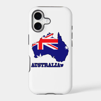 Bandera en el mapa de Australia
