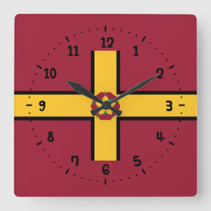 Bandera en el reloj de pared cuadrado de Northampt