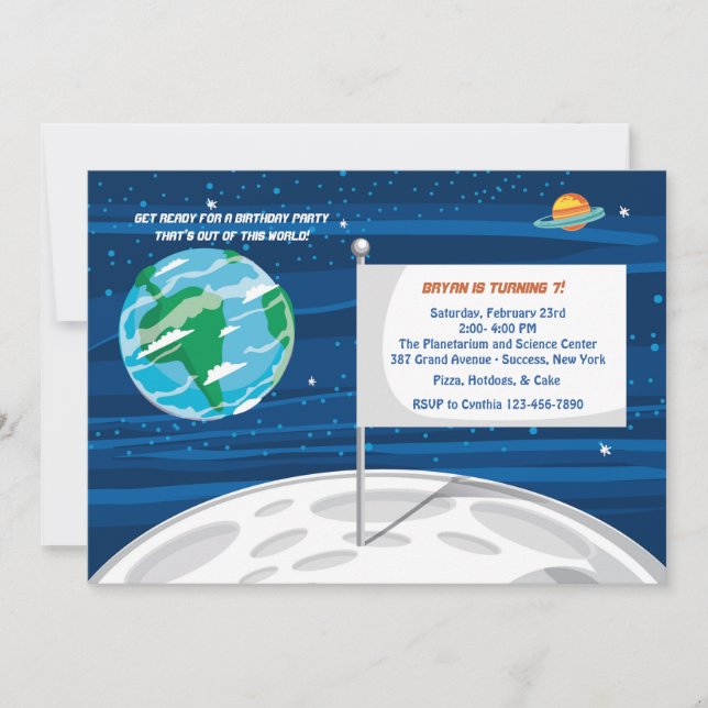 Bandera En La Invitación A La Luna (Anverso)