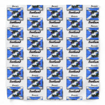 Bandera escocesa y bandana de cardo