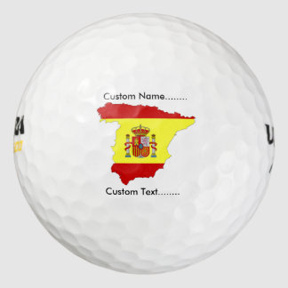 Bandera española con emblema español en una bola d
