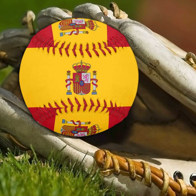 Bandera española y bolas de béisbol (Subido por el creador)