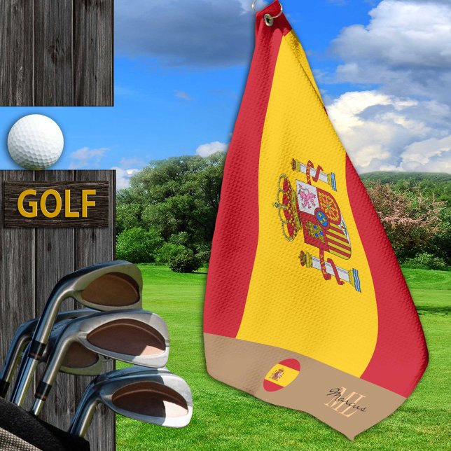 Bandera española y toalla de golf /name (Subido por el creador)