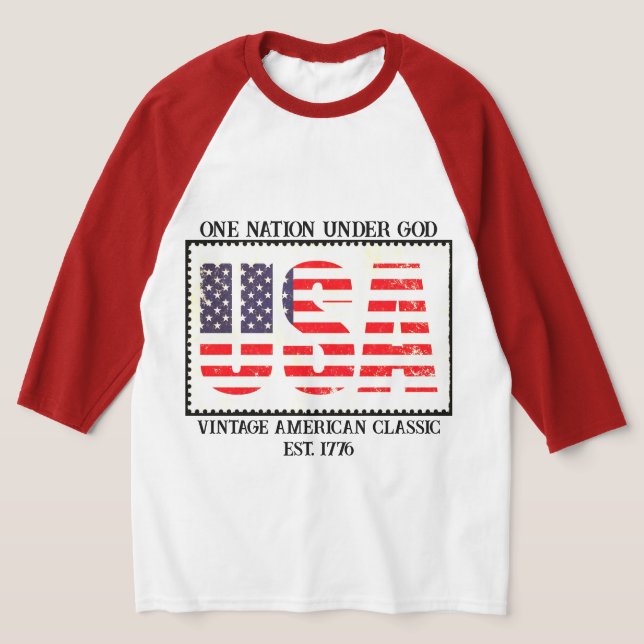 Bandera estadounidense camiseta de camiseta mascul (Distribución)