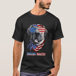 Bandera estadounidense Camisetas inglés Mastiff Do
