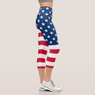 Bandera estadounidense Capri Leggings Estados Unid