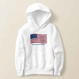 Bandera estadounidense con eslogan Personalizado