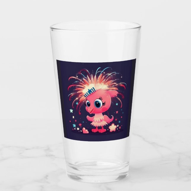 Bandera estadounidense con Personalizado Flamingo- (Anverso)