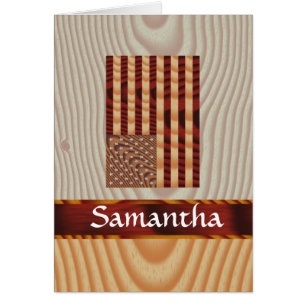 Bandera estadounidense de madera de imitación