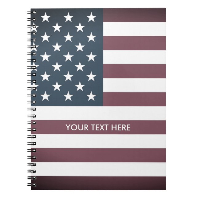 Bandera estadounidense del cuaderno de personaliza (Frente)