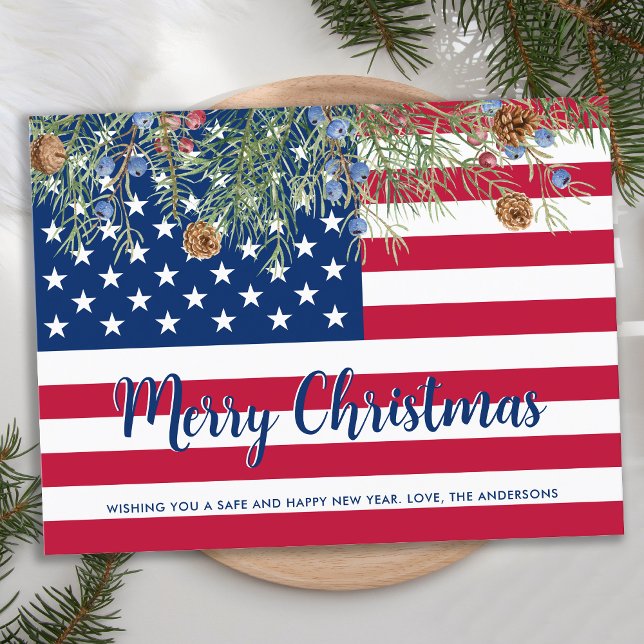 Bandera estadounidense Feliz Navidad a Patriota Mi (Subido por el creador)