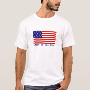 Bandera estadounidense hecha en camiseta de los ho