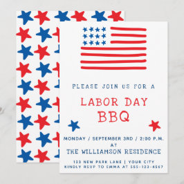 Bandera estadounidense | Invitación a barbacoa por