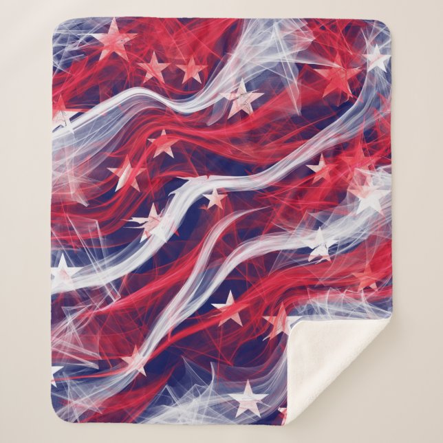 Bandera estadounidense manta Sherpa (Anverso)