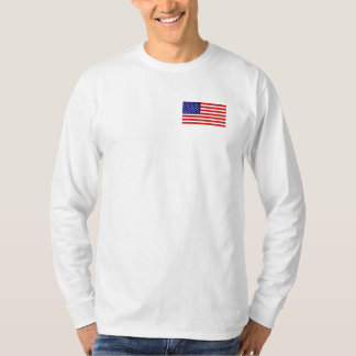 Bandera estadounidense miente camiseta de manga la