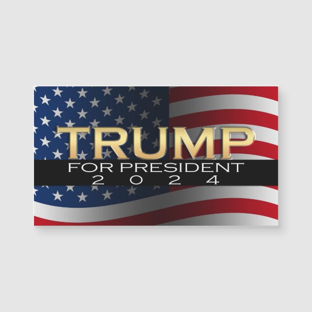 Bandera estadounidense Patriótica del Oro Trump 20 (Anverso)
