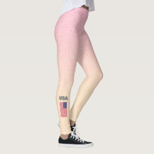 Bandera estadounidense Patriótica Leggings