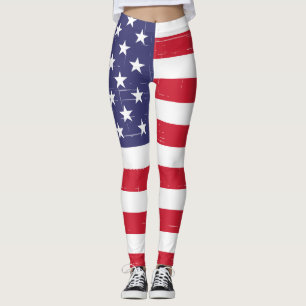Bandera estadounidense Patriótica Leggings
