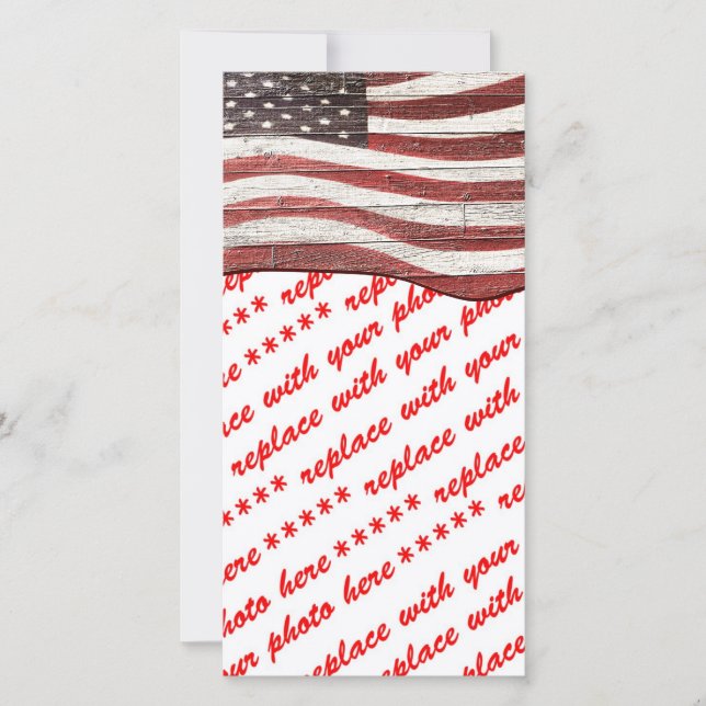 Bandera estadounidense pintada sobre textura de ma (Anverso)