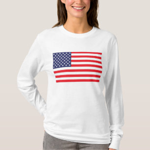 Bandera estadounidense restaurando camiseta de hon