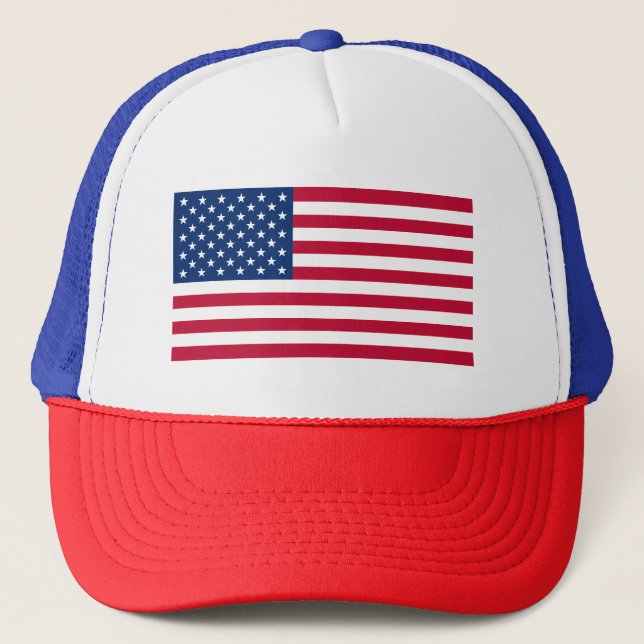 Bandera estadounidense - Sombrero camionero (Anverso)