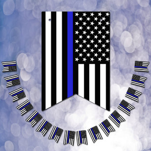 Bandera estadounidense Thin Blue Line, agente de p