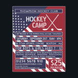 Bandera estadounidense, volante publicitario de ca<br><div class="desc">Bandera Americana,  Hockey Camp Volantes De Publicidad Por La Tienda De Tarjetas De Negocios.</div>