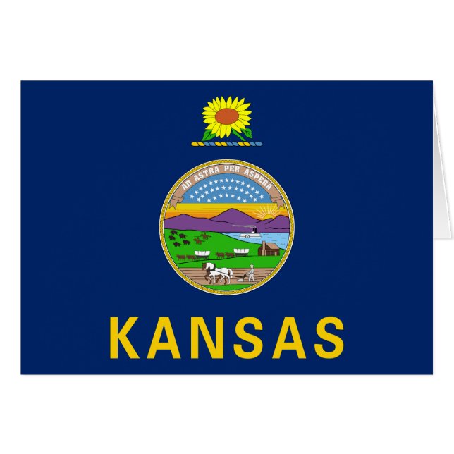 Bandera estatal de Kansas (Anverso (Horizontal))