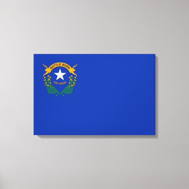 Bandera estatal de la impresión de lienzo de Nevad (Anverso)