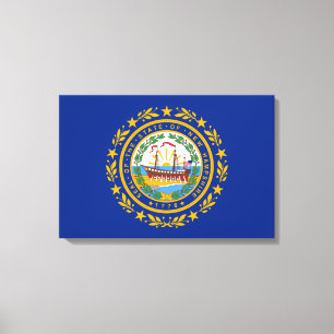 Bandera estatal de la impresión de lienzo de New H